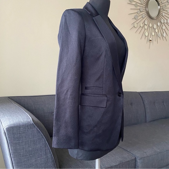 TOPSHOP BLACK GLITTER BLAZER - Picture 4 of 9